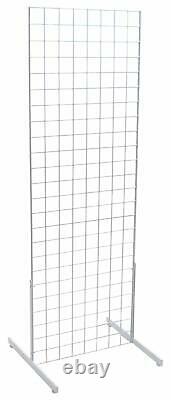 Display Grid Rack 3 Pack Metal Panel Wall Stand Retail Store Art Organizer
