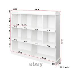 10 Shelf Bookcase Storage Display Organizer Bookshelf Living Room Home Office
