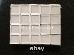 1000 Pcs 3 x 3 Cm White Gem Display plastic box Storage for Gems / Diamonds