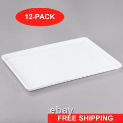 12 Pack 18 x 26 White Display Storage Tray Bakery DonutCafe Cookie Serving CPS