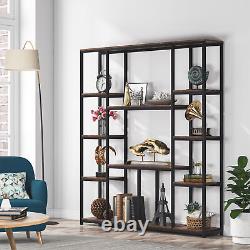 12-Shelf Large Bookcase Bookshelf Open Display Storage Shelves for Home Office