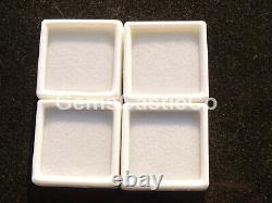 120 Pcs 6 x 6 Cm White Gem Display plastic box Storage for Gems / Diamonds