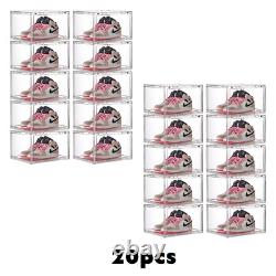 2-12Pcs Clear Acrylic Stackable Shoe Boxes for Premium Sneaker Display&Storage