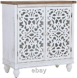 2 Doors Accent Cabinet Storage Decorative Cabinet Buffet&Sideboard Console Table