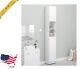 2 Doors Bathroom Cabinet Storage Organizer Linen Tower Display Stand White New