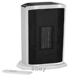 23 Electric Tower Ceramic Heater, LED Display & Remote Storage, White