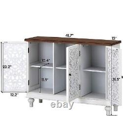 3 Doors Accent Storage Cabinet Sideboard & Buffet Cabinet Decorative Display NEW