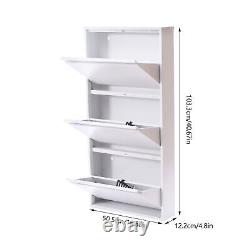 3-Layer Shoe Rack Cabinet Modern Shoe Storage Display Organizer For Hallway