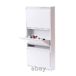 3-Layer Shoe Rack Cabinet Modern Shoe Storage Display Organizer For Hallway