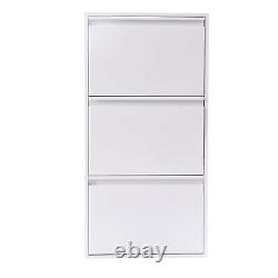 3-Layer Shoe Rack Cabinet Modern Shoe Storage Display Organizer For Hallway