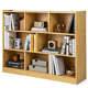 3-tier Open Bookcase 8-cube Floor Standing Storage Shelves Display Cabinet-yell
