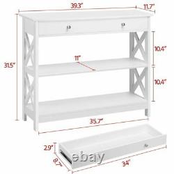 3 Tier Storage Bookcase Storage Display Stand Bookshelf for Entryway Living Room
