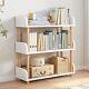 3-tier Wooden Open Bookcase Display Bookshelf Home Office Storage Cabinet White