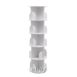 360° Rotating Bookshelf Bookcase Storage Shelf Freestanding Display Rack 5 Tier