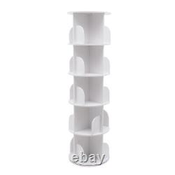 360° Rotating Bookshelf Bookcase Storage Shelf Freestanding Display Rack 5 Tier