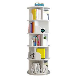 360° Rotating Bookshelf Bookcase Storage Shelf Freestanding Display Rack Stand