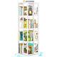 360° Rotating Bookshelf Display Spinning Floor Corner Bookcase Shelf Organizer