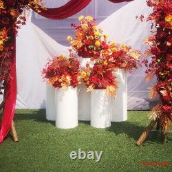 3PCS Round Cylinder Pedestal Display Stackable Storage Wedding Party Art Decor