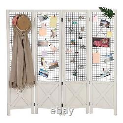 4 Panel Gridwall Display, Portable Freestanding Display Board for Craft/Art S