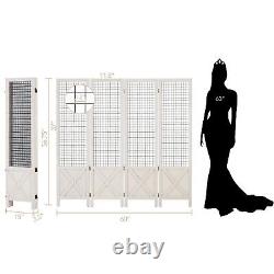 4 Panel Gridwall Display, Portable Freestanding Display Board for Craft/Art S