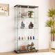 4 Shelf 2 Door Glass Display Cabinet 64h X 32l X 14w, Wine/toy Display Rack