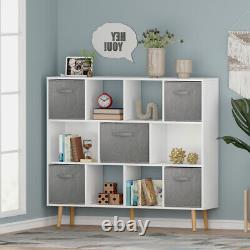 4 Tier 11 Cube Storage Organizer Bookcase Home Office Display Bookshelf Shelves