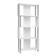 4-tier Bookcase Modern Display Shelves Organizer Snaking Storage Rack Home White