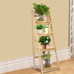 4 Tier Ladder Shelf Display Unit Home Bookcase Stand Plant Flower Storage Rack