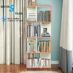 4-Tier Modern Bookcase Freestanding Bookshelves Storage Display Cabinet (White)