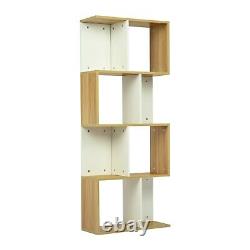 4-Tier Modern Bookcase Freestanding Bookshelves Storage Display Cabinet (White)