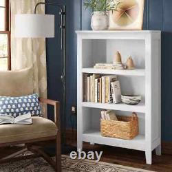 48 Carson 3 Shelf Bookcase Bookshelves Organizer Display Rack Storage, White