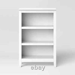 48 Carson 3 Shelf Bookcase Bookshelves Organizer Display Rack Storage, White