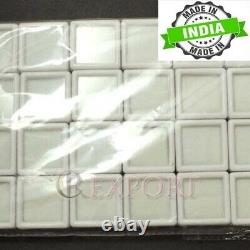 480pcs White Square Storage Cases Glass Top Gemstone Display Boxes ATPW1