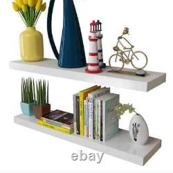 4x Wall Shelves White 31.5 Display Hanging Storage Bookcase Furniture