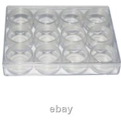 4x4x2 Cm Round PlasticTiny Boxes/ Storage Case Jewelry Gemstone Free Shipping