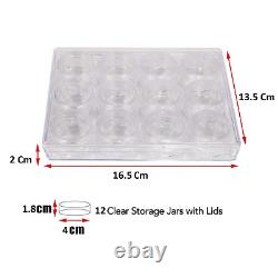 4x4x2 Cm Round PlasticTiny Boxes/ Storage Case Jewelry Gemstone Free Shipping