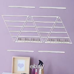 5-Layer White Nail Polish Rack Large Display Storage Organizer Wall-mounted US