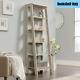5-shelf Ladder Bookcase Home Office Display Storage Rustic Farmhouse Off-white
