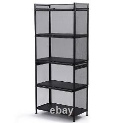 5 Shelf Modern Bookcase Bookshelf Home Display Rack Storage Cabinet and Doors