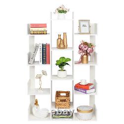 5-Shelf Modern Tree Bookshelf Book Rack Display Shelf Storage Organizer White