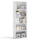 5-shelf Storage Bookcase Modern Multi-functional Display Cabinet Furniture White