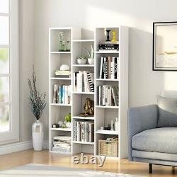 5-Shelf Storage Organizer Bookcase with 14-Cube Display Book Shelf for Home Office