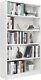 5-shelf Wood Bookcase Freestanding Display Bookshelf Home Office School White Us