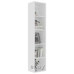 5 Tier Book Shelf Rack Storage Organizer CD Cabinet Bookcase Display Wood shelf