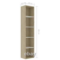 5 Tier Book Shelf Rack Storage Organizer Cabinet Bookcase Display Wood Bookshelf