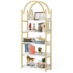5 Tier Bookcase Bookshelf Etagere Storage Shelves Open Display Rack Home Office