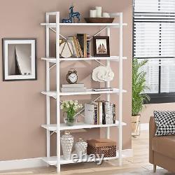 5-Tier Etagere Bookshelf Bookcase Modern Freestanding Storage Shelf Display Rack