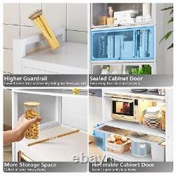 5 Tier Kitchen Organizer Shelf Storage Cabinet for Microwave Coffee Station