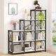 5-tier Ladder Corner Bookshelf With9 Lattices Bookcase Display Shelf Storage Rack