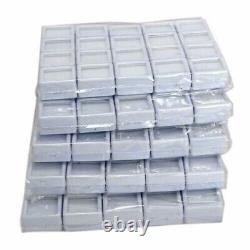 5000 Pcs Top Glass Gemstone Gem Display Storage Box Tool Coins (White, 3 x 3 cm)